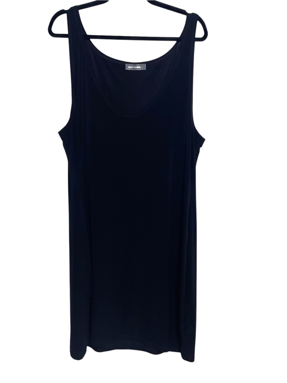Alembika Dress Womens Size 6 (US 18) Black Sleeveless Lagenlook Minimalist Artsy